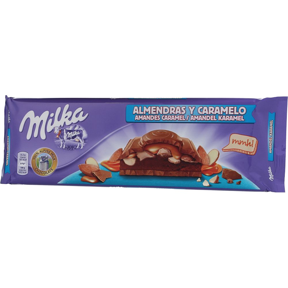  - Milka Almond & Caramel Chocolate Bar 300g (1)