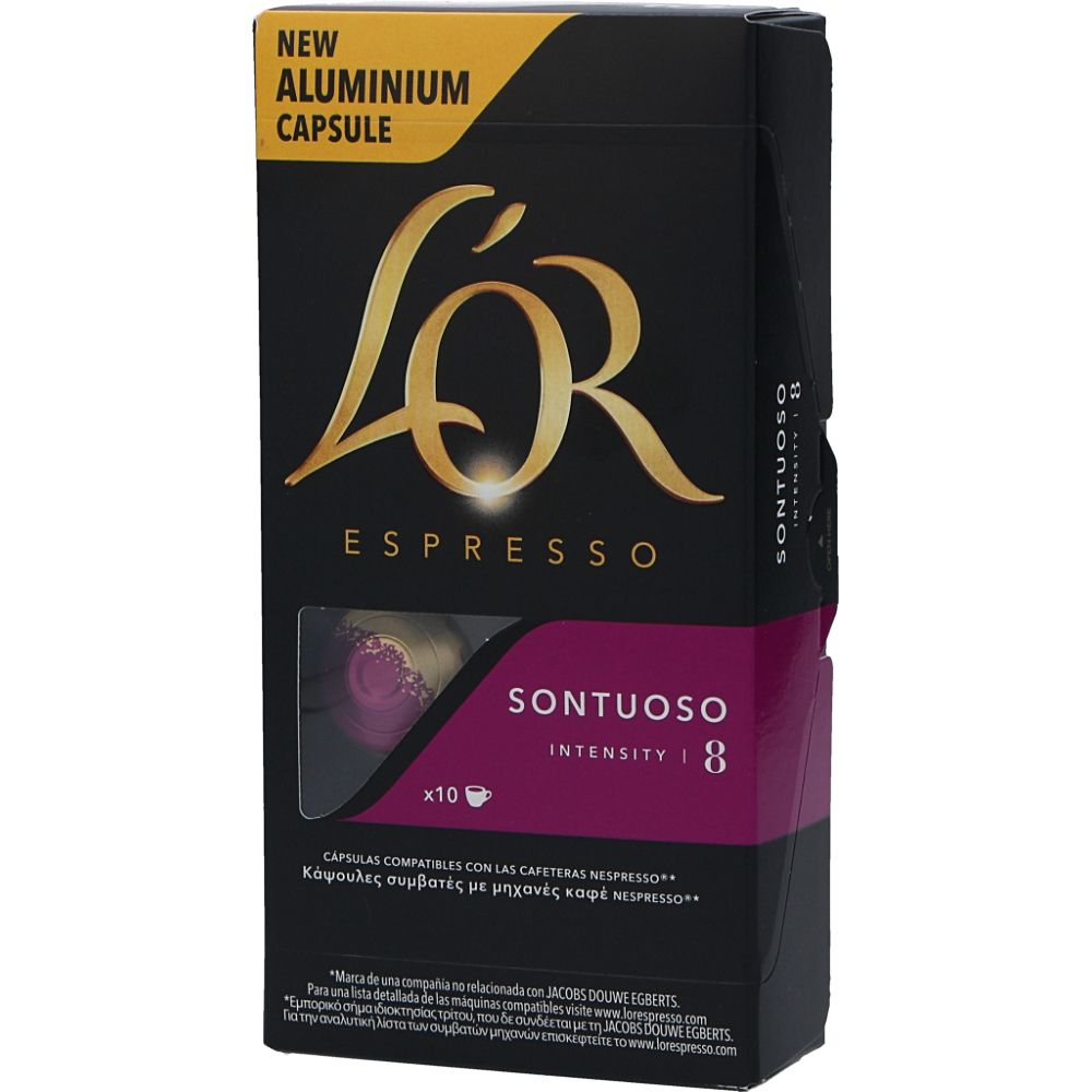 Cápsulas Nespresso Compatibles Café L'or Espresso Sontuoso