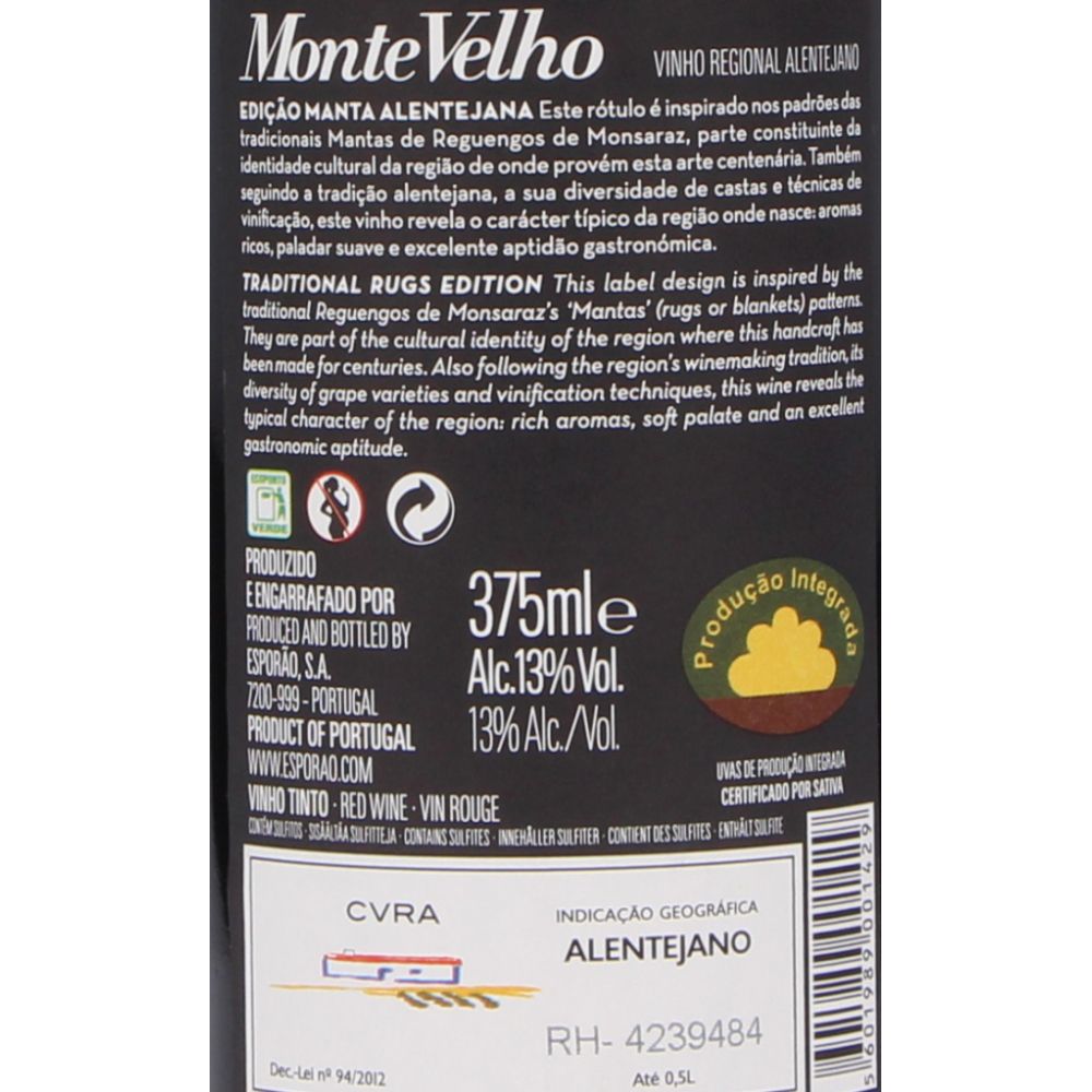  - Monte Velho Red Wine 37,5cl (2)