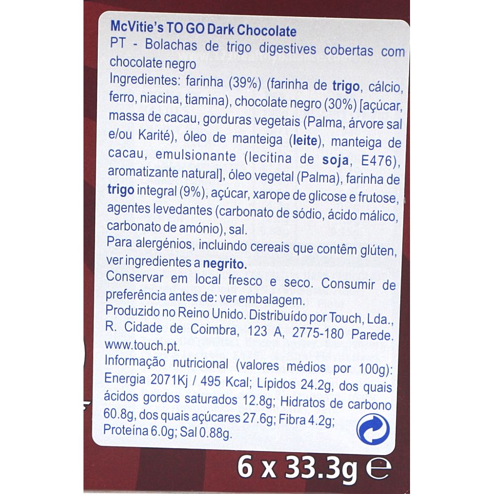  - Bolachas Digestivas Chocolate To Go McVities 200g (2)
