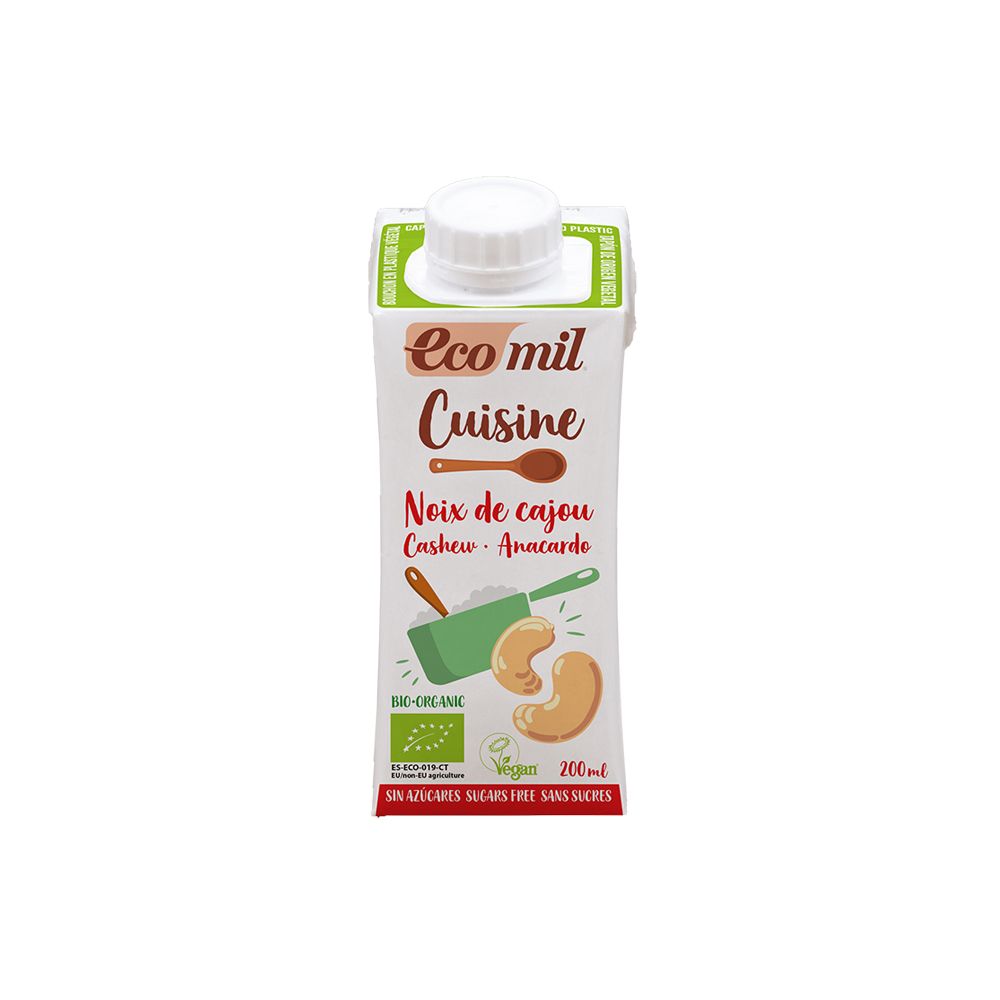  - Ecomil Organic Cashew Cooking Cream 200 ml (1)