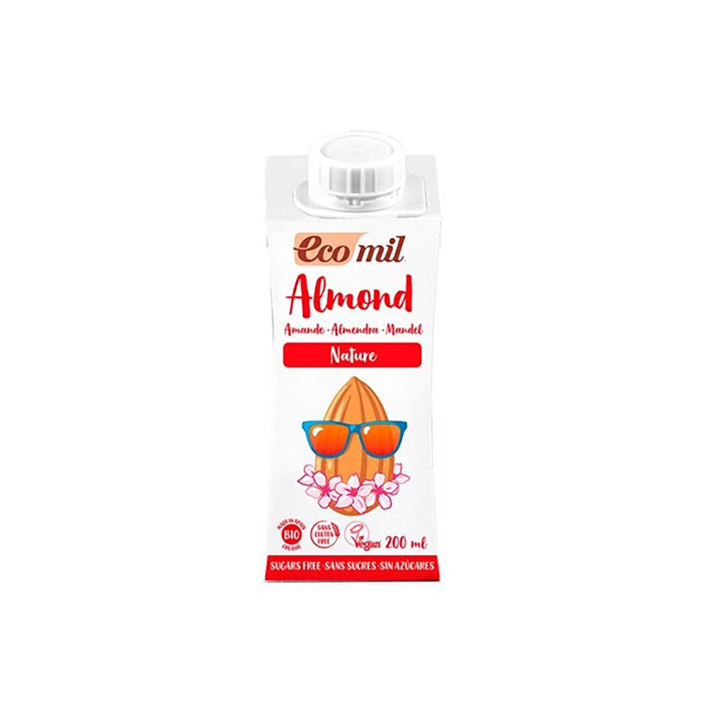  - Ecomil Organic Plain Almond Milk Drink 20cl (1)