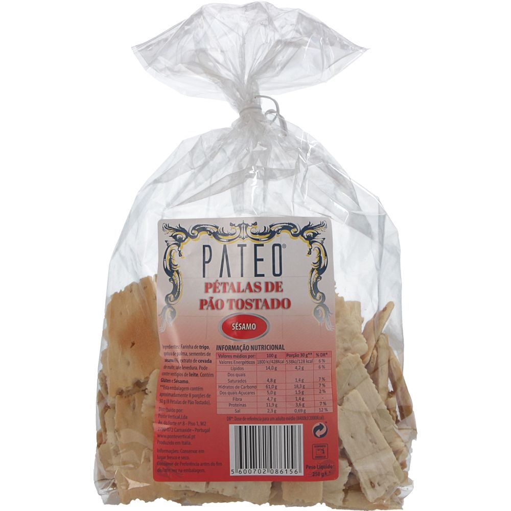  - Páteo Sesame Bread Petals Snack 250g (1)
