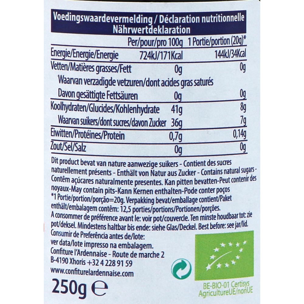  - Compota Pur Natur Mirtilos Bio Sem Açúcar 250g (3)