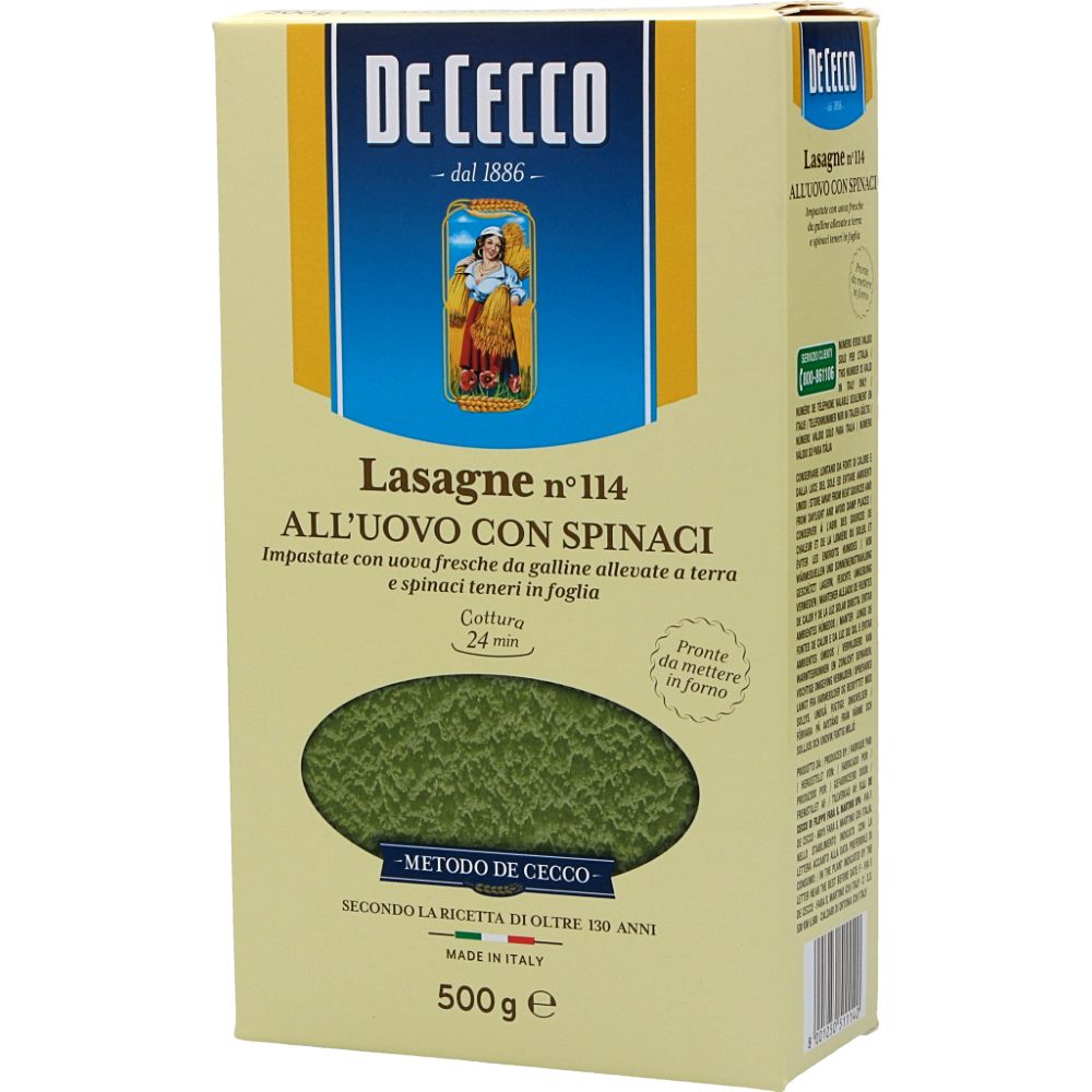  - De Cecco Spinach Lasagne 500g (1)
