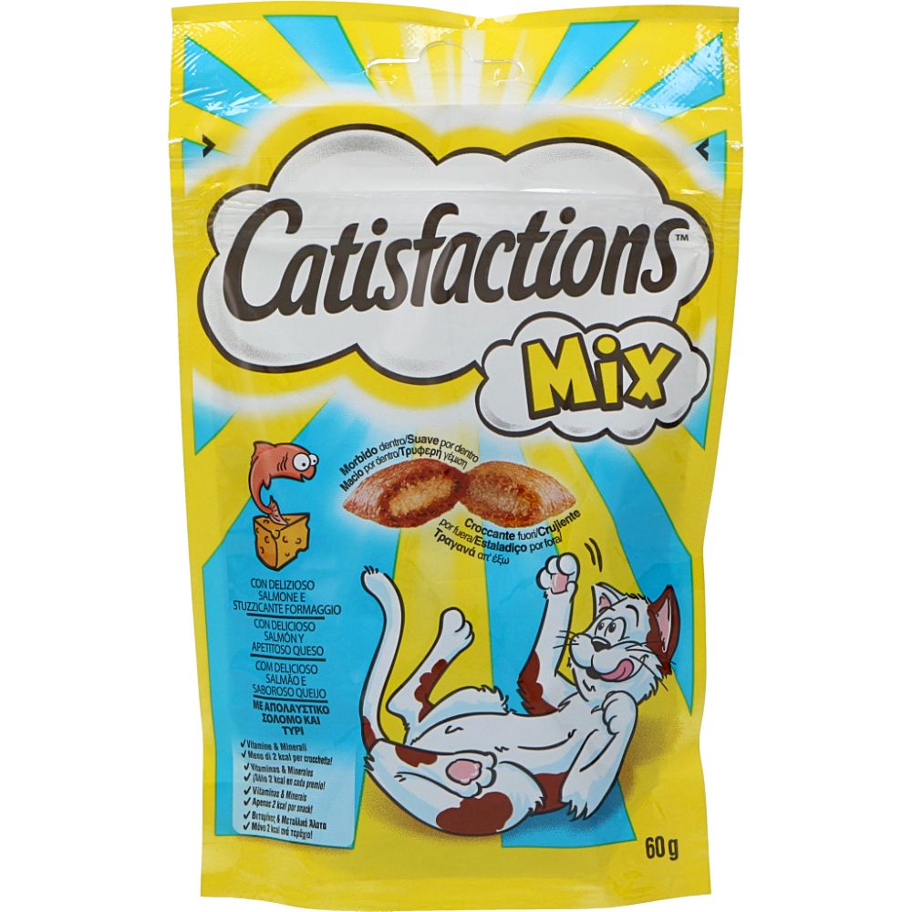  - Snack Sal & Queijo Para Gato Catisfaction 60g (1)