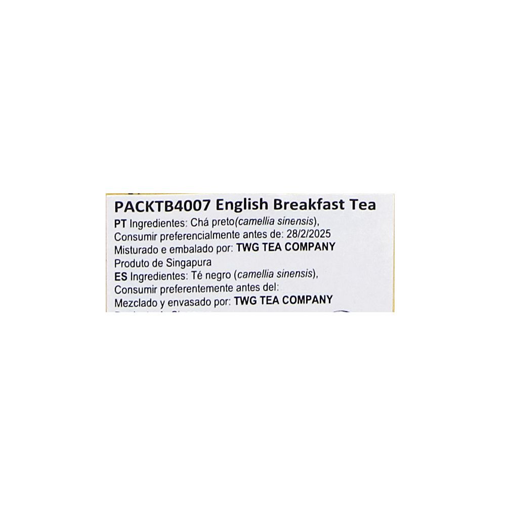  - TWG English Breakfast Tea 15 Bags = 37.5 g (2)