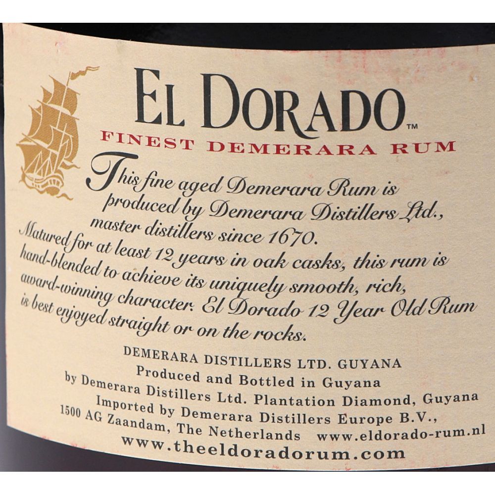 - El Dorado Rum Aged 12 Years 70cl (3)