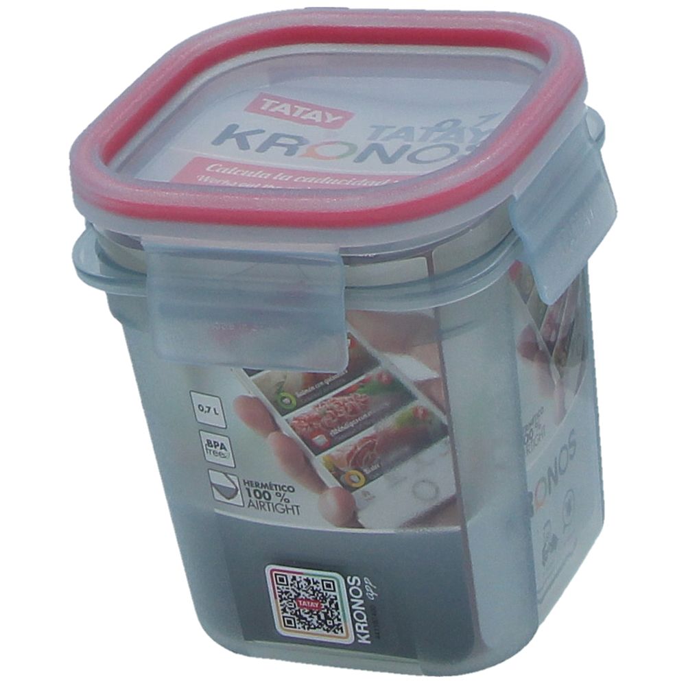  - Caixa Alimentos Quadrada Kronos Tatay 0.7L (1)