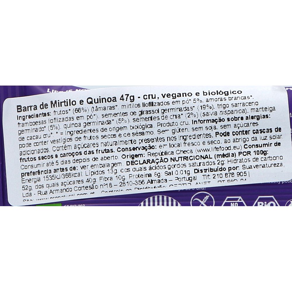  - Barra Life Food Mirtilo Quinoa 47 g (2)
