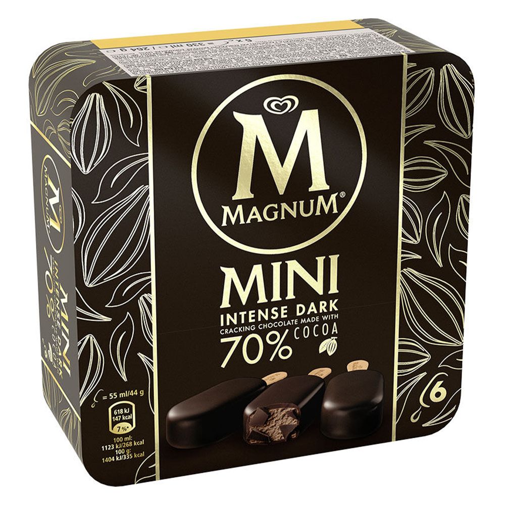  - Magnum Mini Intense Dark 70% Cocoa Ice Cream 6 pc 330g (1)