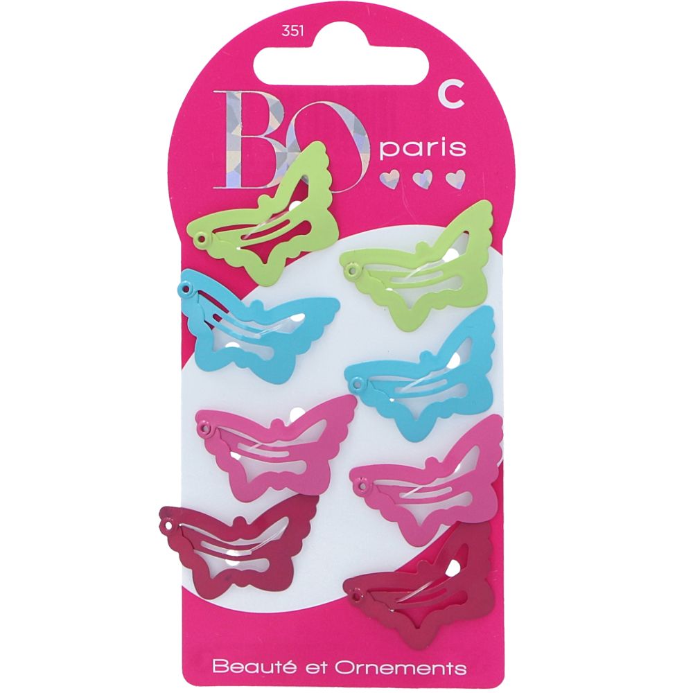  - Bo Paris Butterfly Clic Clac Hair Clips 8 pc (1)