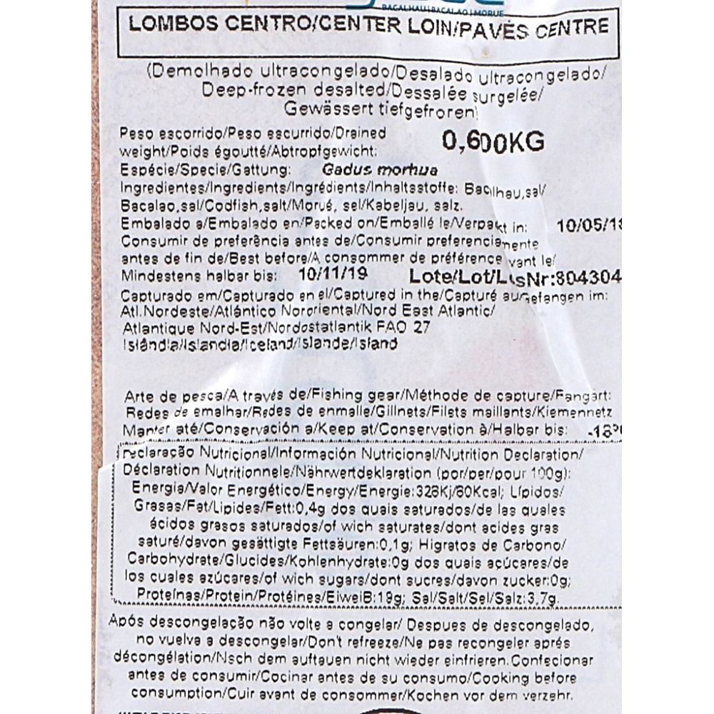  - Lugrade Desalted Cod Centre Cut Fillets 600 g (2)