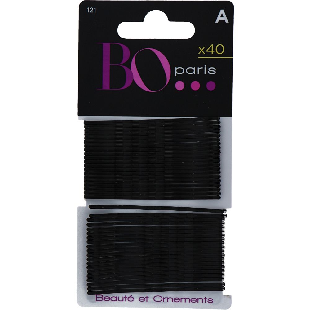  - Bo Paris Black Hair Clips 40 pc (1)