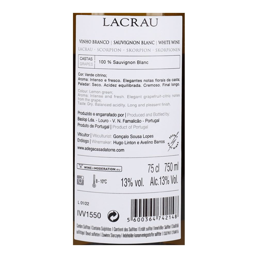  - Lacrau Sauvignon Blanc White Wine 75cl (2)