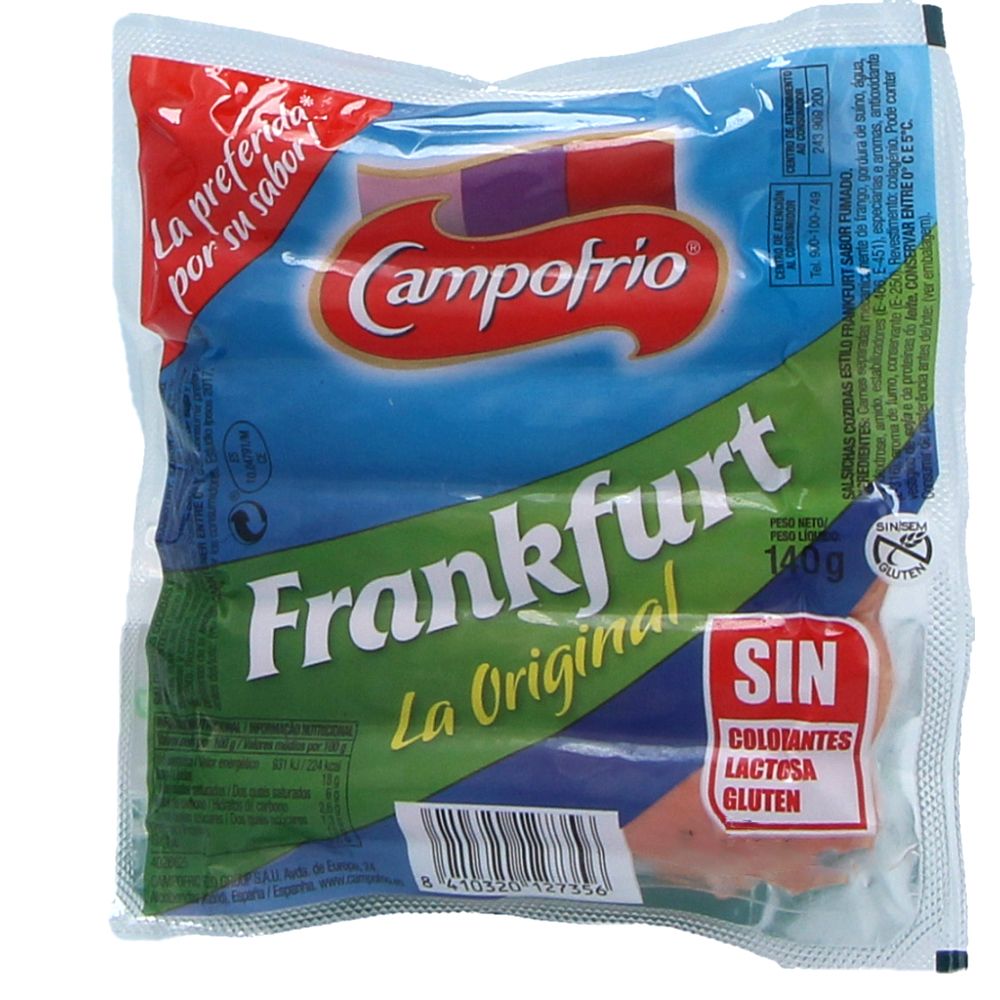  - Salsichas Frankfurt Originais Campofrio 140g (1)