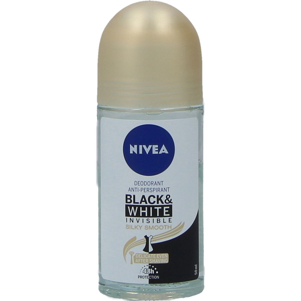  - Desodorizante Nivea Black&White Silk Roll-On 50ml (1)