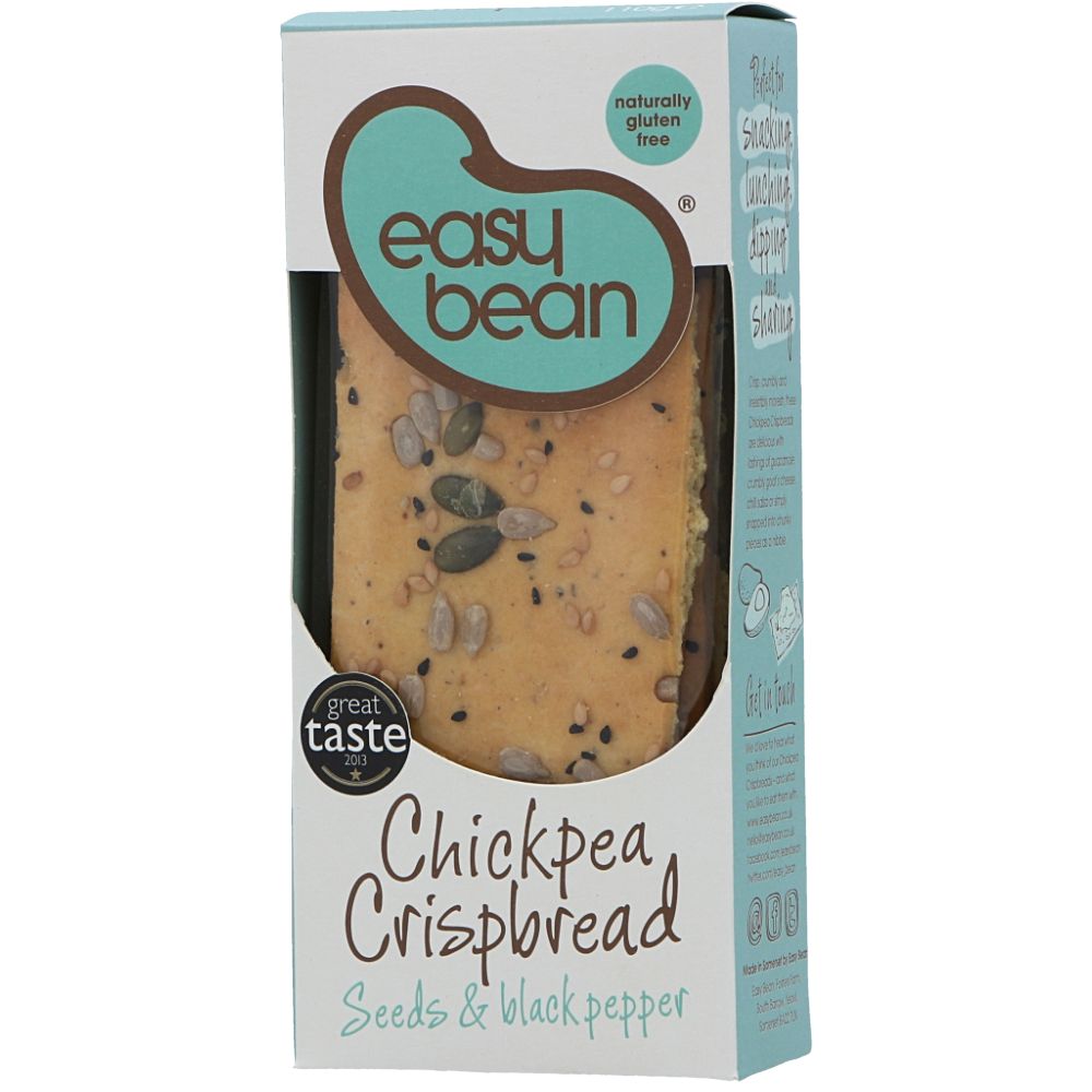  - Easy Bean Crispbread Seeds & Black Pepper 110g (1)