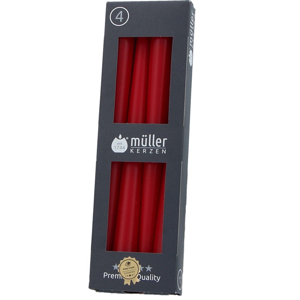  - Müller Kerzen Candles for Candle Holder Red 4pc (1)