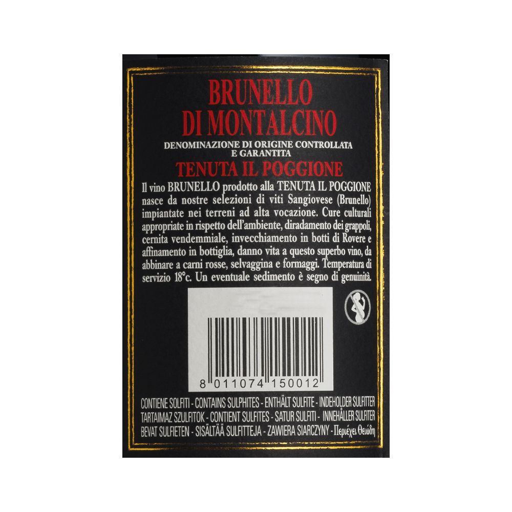  - Vinho Tinto Brunello di Montalcino Il Poggione 75cl (2)