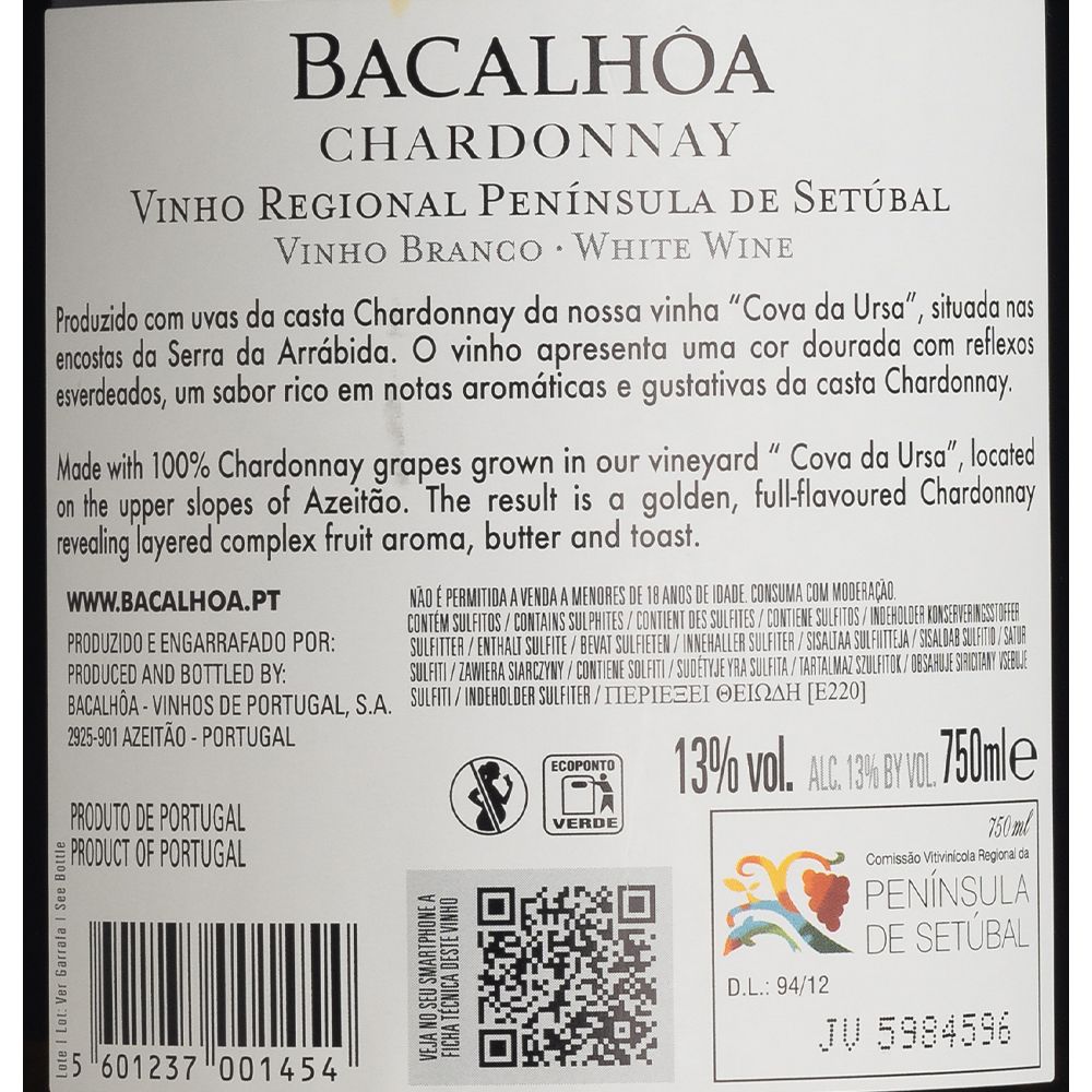  - Vinho Bacalhoa Chardonnay Branco 75cl (2)