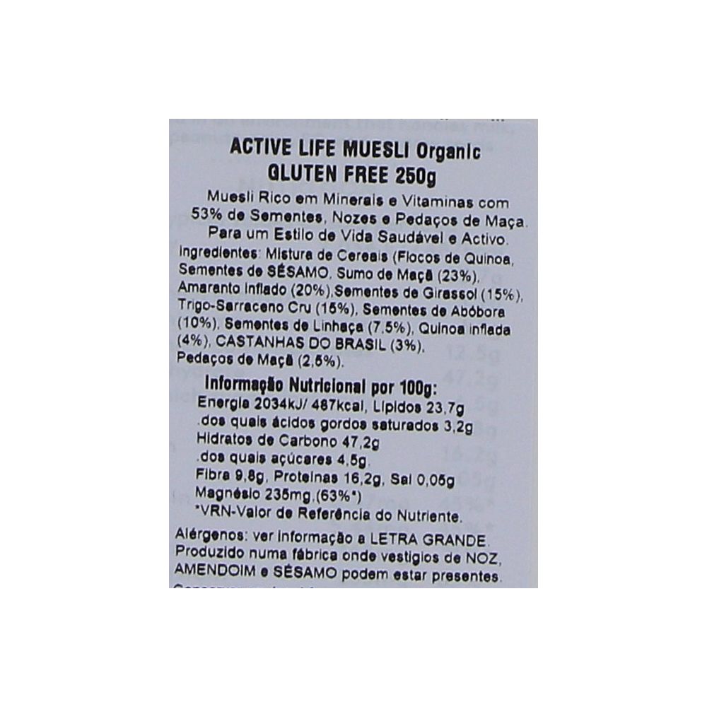  - Alara Active Life Organic Gluten Free Muesli 250g (2)