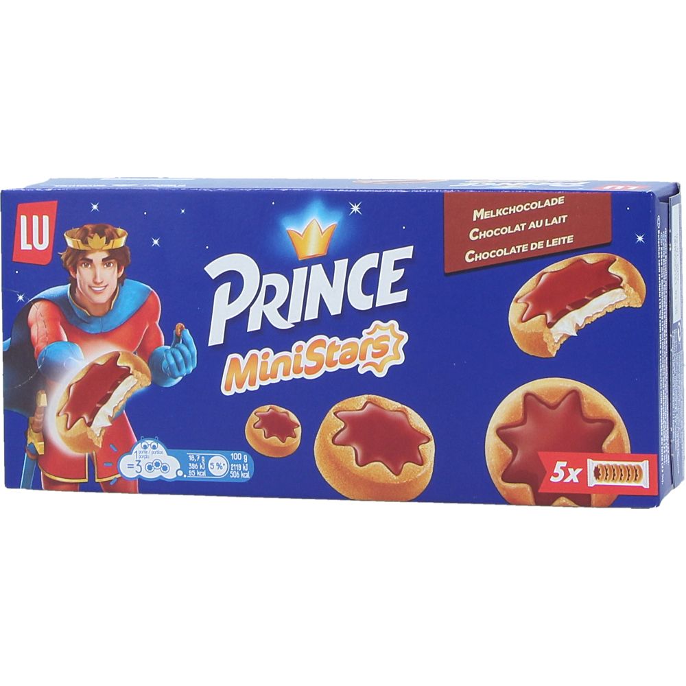  - Lu Prince Milk Chocolate Mini Stars Biscuits 160g (1)