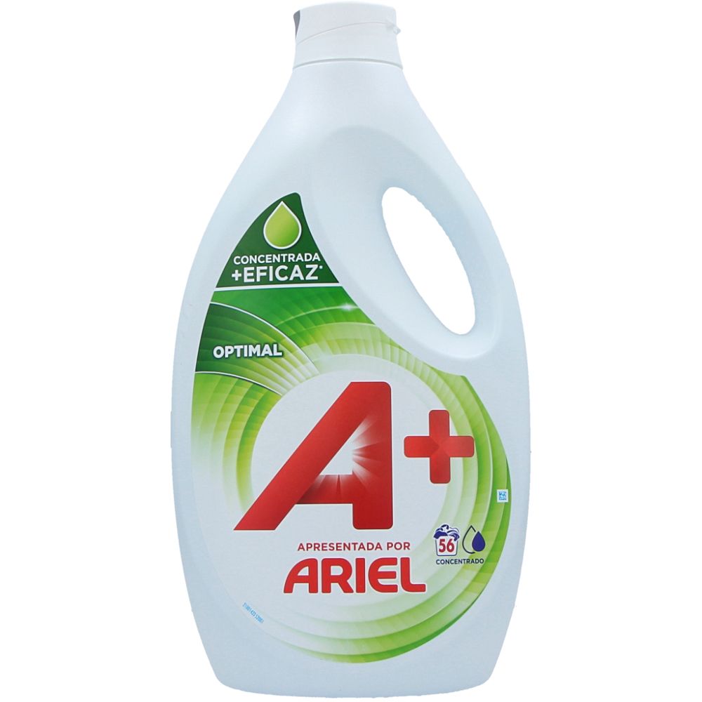  - Detergente Ariel A+ Líquido Optimal 56 Doses = 2.8 L (1)
