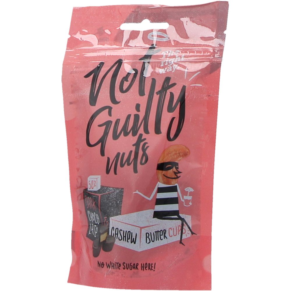  - Not Guilty Nuts 50% Dark Chocolate & Cashew Butter Cups 80 g (1)
