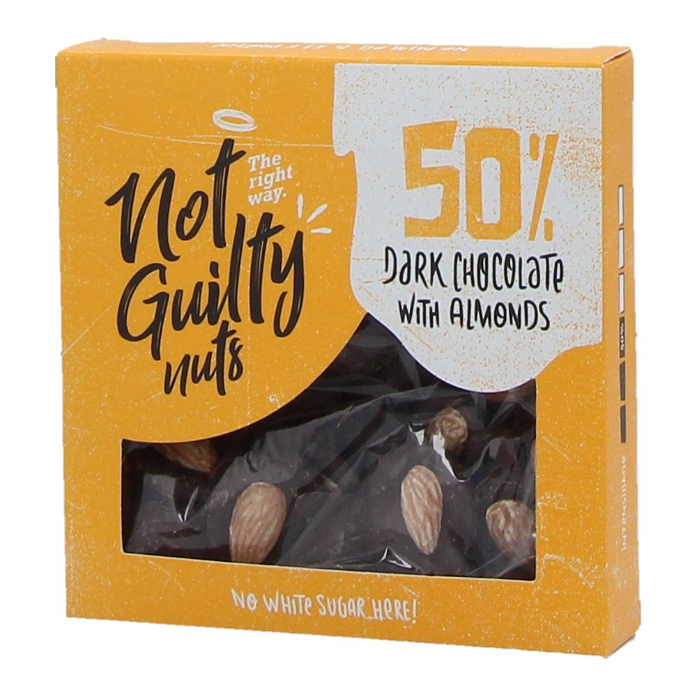  - Not Guilty 50% Dark Chocolate Coated Almonds 80 g (1)