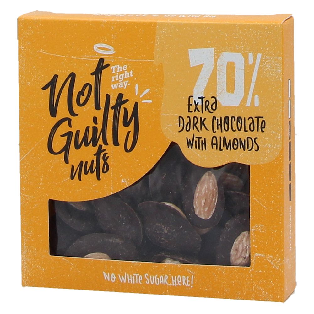  - Not Guilty 70% Extra Dark Chocolate Coated Almonds 80 g (1)
