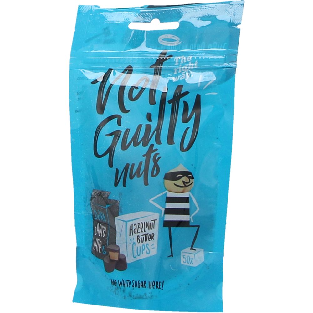  - Not Guilty Nuts 50% Dark Chocolate & Hazelnut Butter Cups 80 g (1)