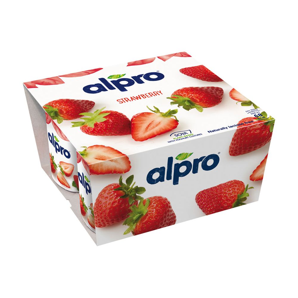  - Yofu Alpro Soya Strawberry Dessert 4x125g (1)