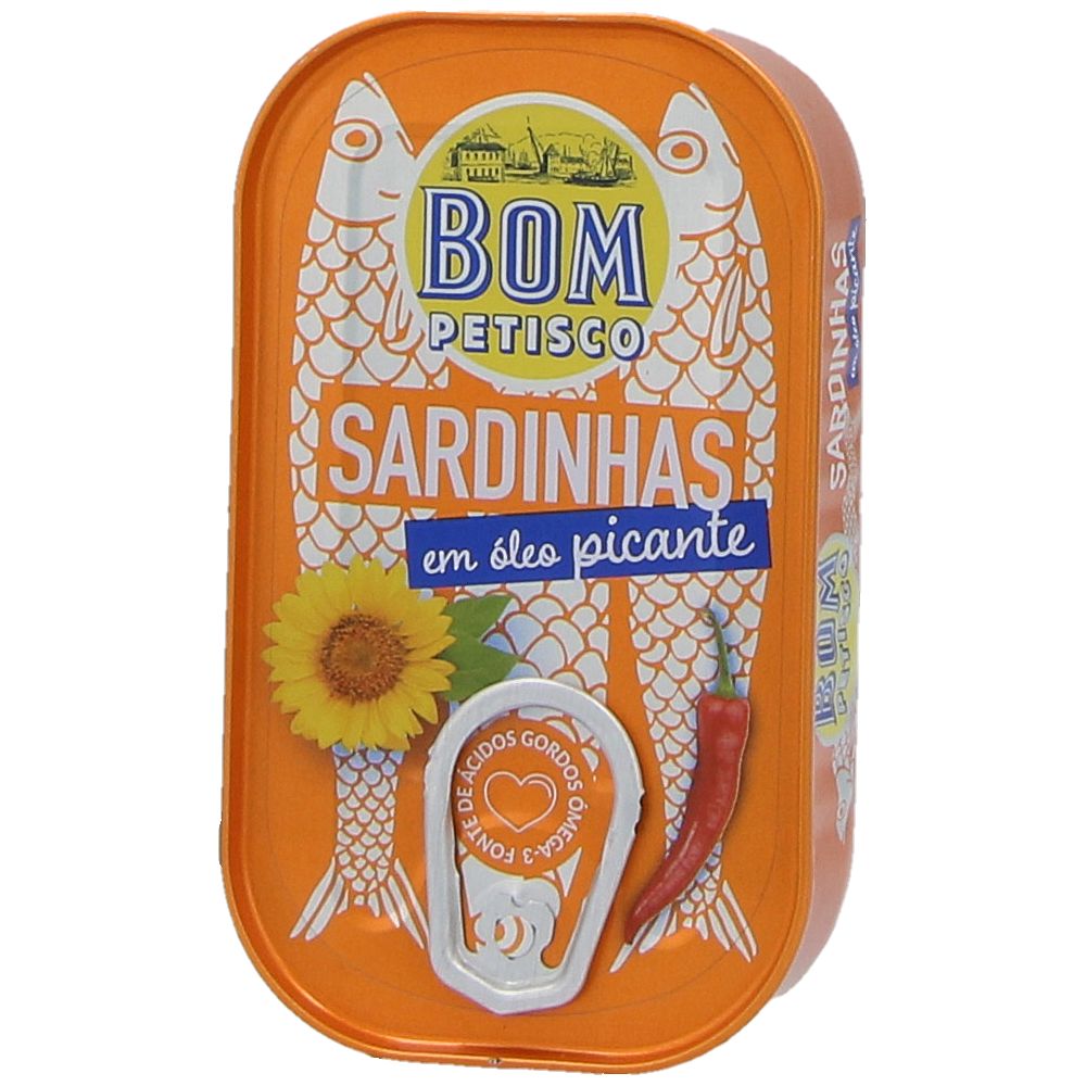  - Bom Petisco Whole Sardines in Spicy Oil 120g (1)