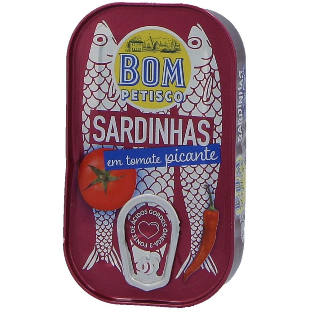  - Bom Petisco Whole Sardines in Spicy Tomato Sauce 120g (1)