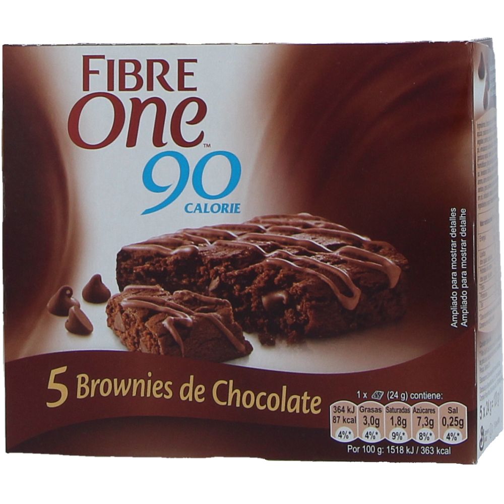  - Fibre One Chocolate Fudge Brownies 5 pc = 120g (1)