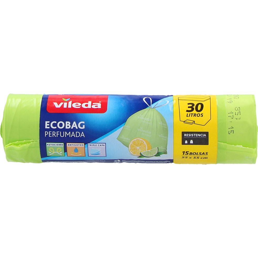  - Vileda Ecobag Scented Bin Bags Lemon 30 L pc (1)