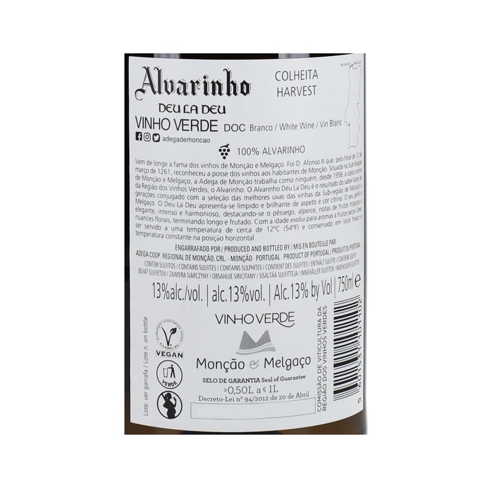  - Alvarinho Deu La Deu White Wine 75cl (2)