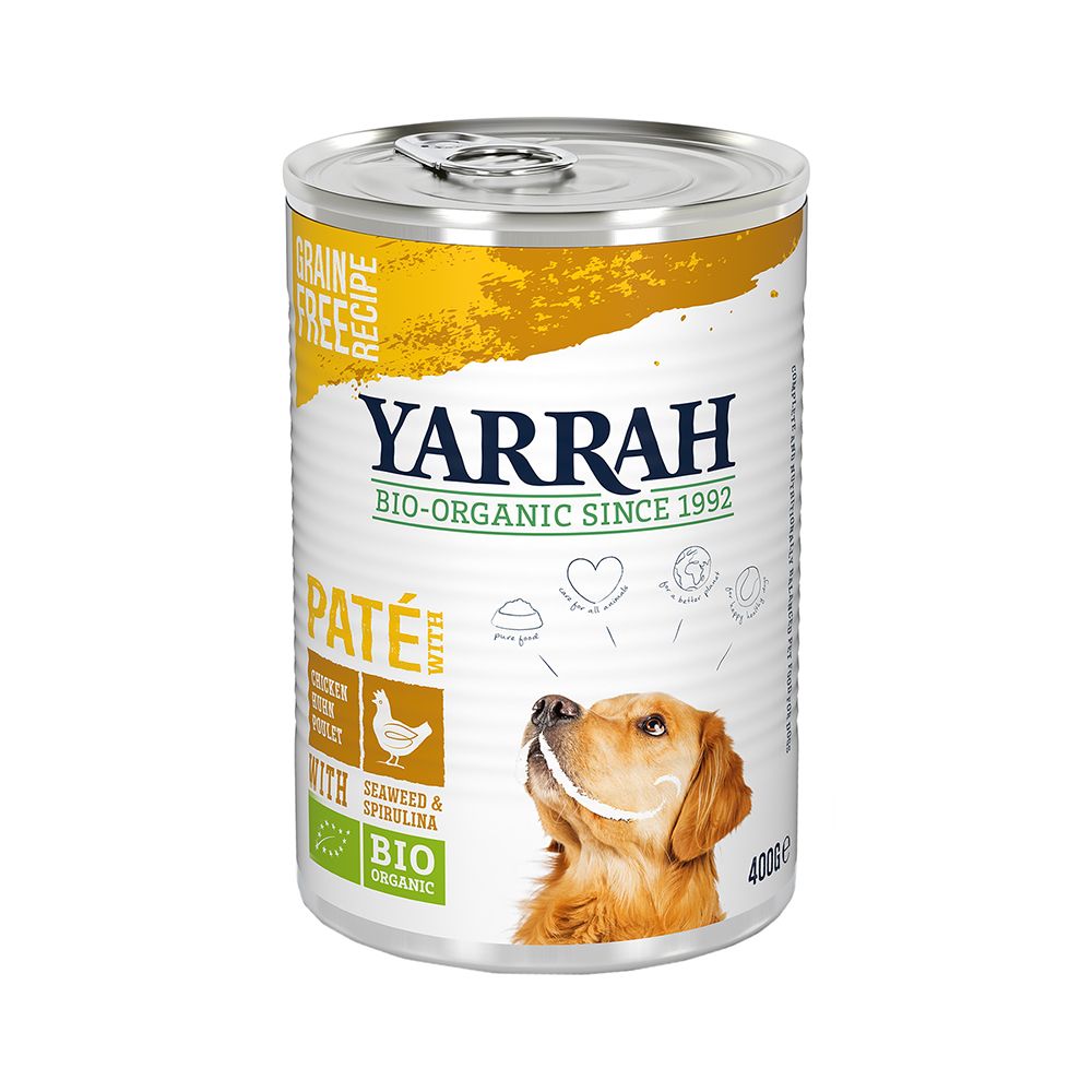  - Yarrah Dog Food Organic Chicken Pate With Algae 400g (1)