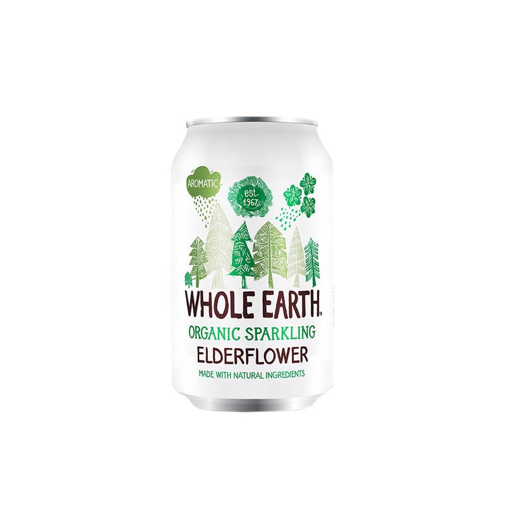  - Whole Earth Organic Sugar Free Sparkling Elderflower Drink 33cl (1)