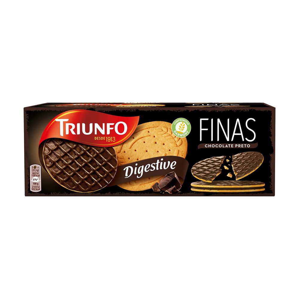  - Bolachas Digestivas Finas Chocolate Preto Triunfo 170g (1)