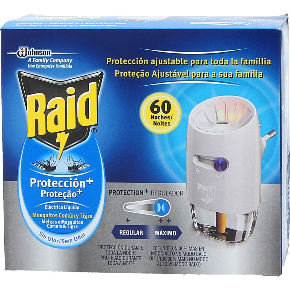  - Insecticida Eléctrico Raid 60 Noites Com Recarga 36.2ml (1)