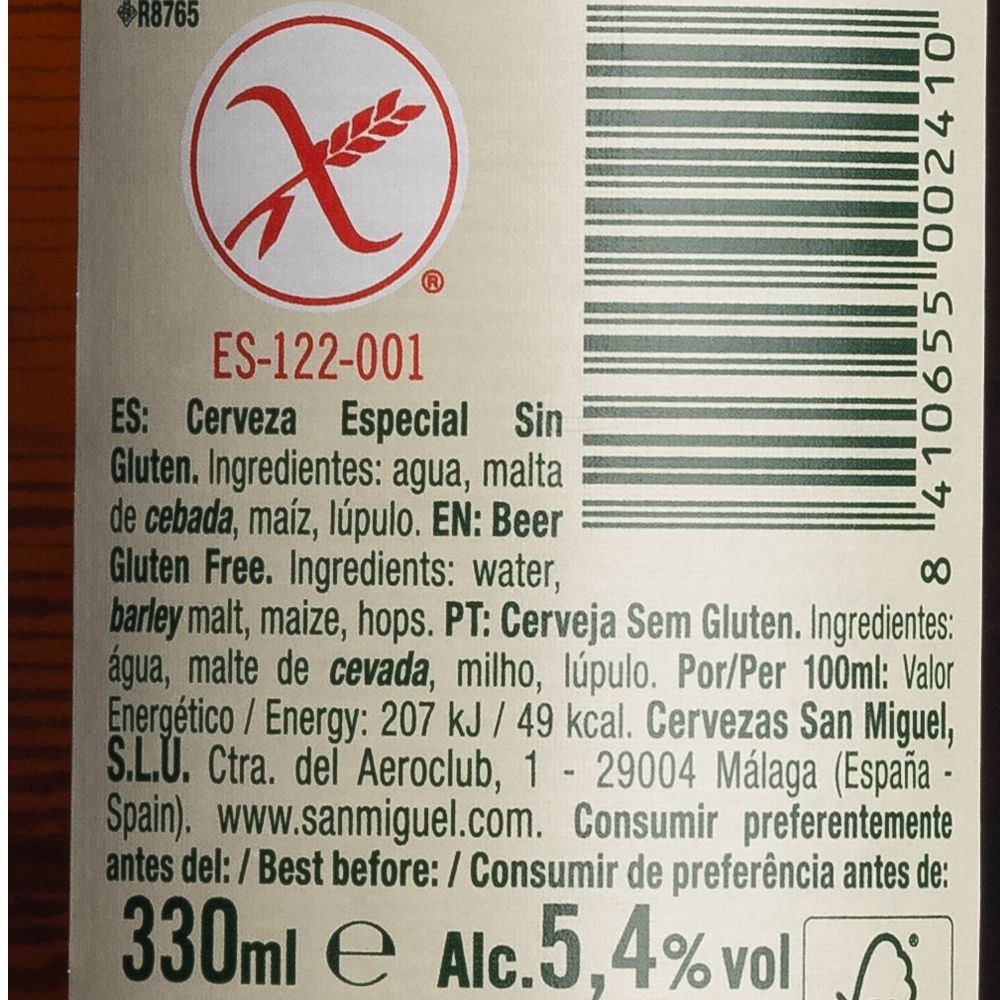  - San Miguel Gluten Free Pale Lager 33 cl (3)