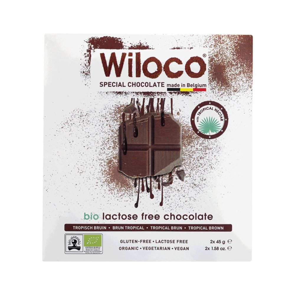  - Organic Lactose Free Wiloco Tropical Brown Chocolate 2x45g (1)