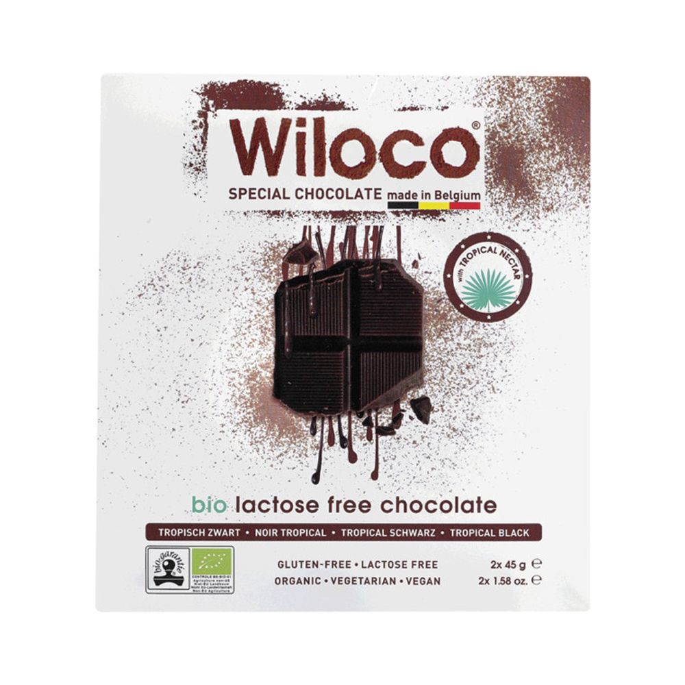 - Organic Wiloco Black Tropical Lactose Free Chocolate 2x45g (1)