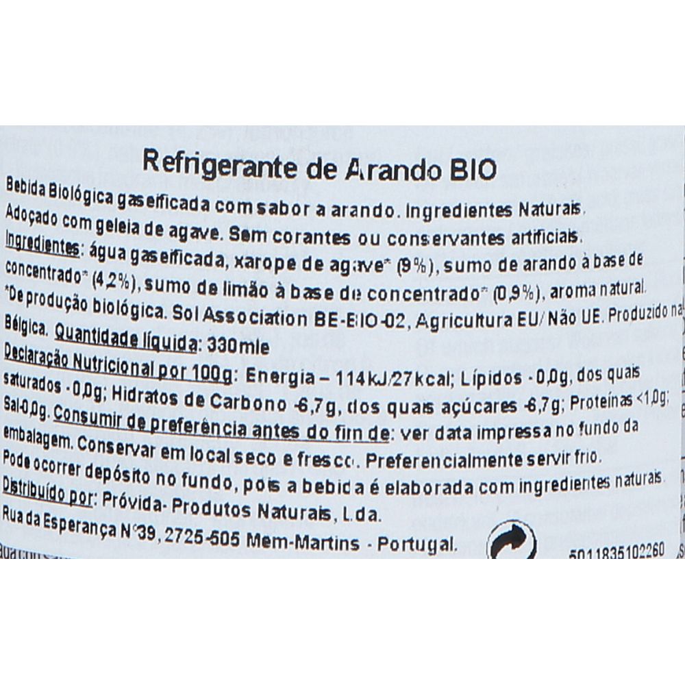  - Refrigerante Whole Earth Arandos Bio Sem Açúcar 33cl (2)