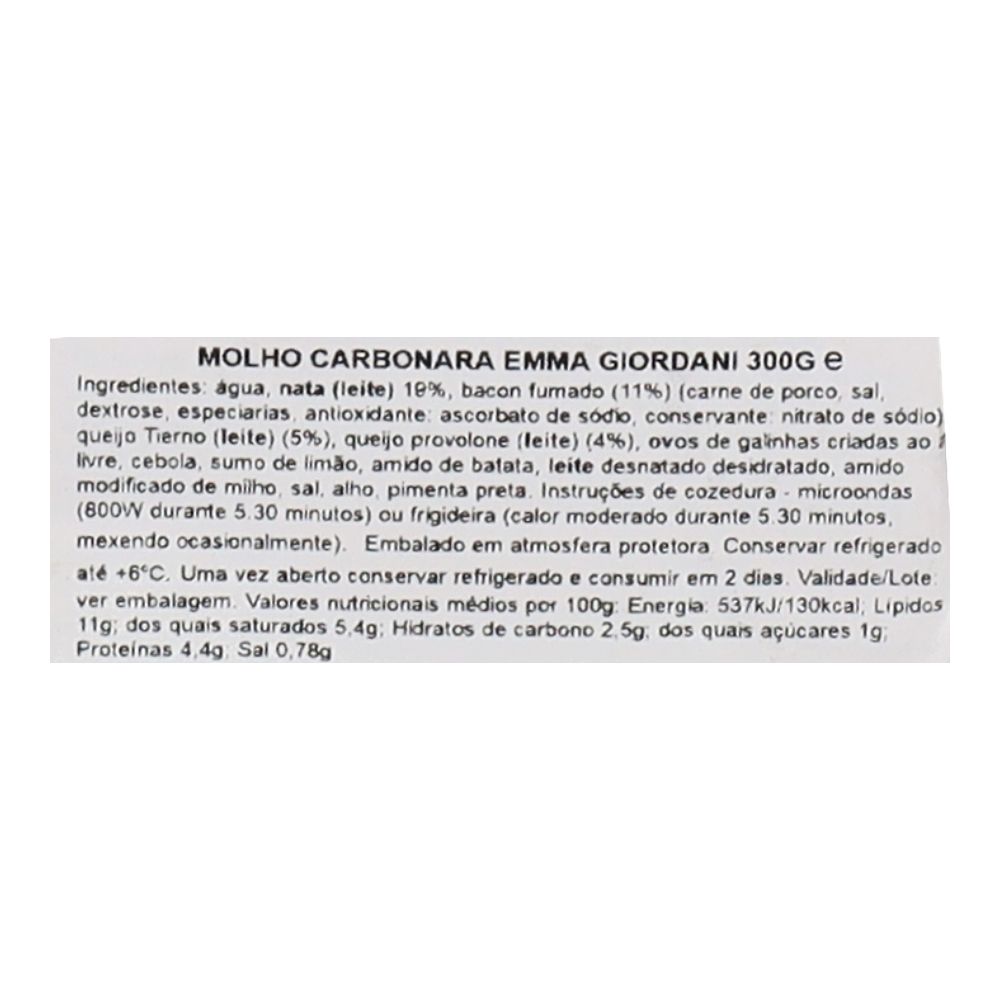  - Emma Giordani Carbonara Sauce 300g (2)