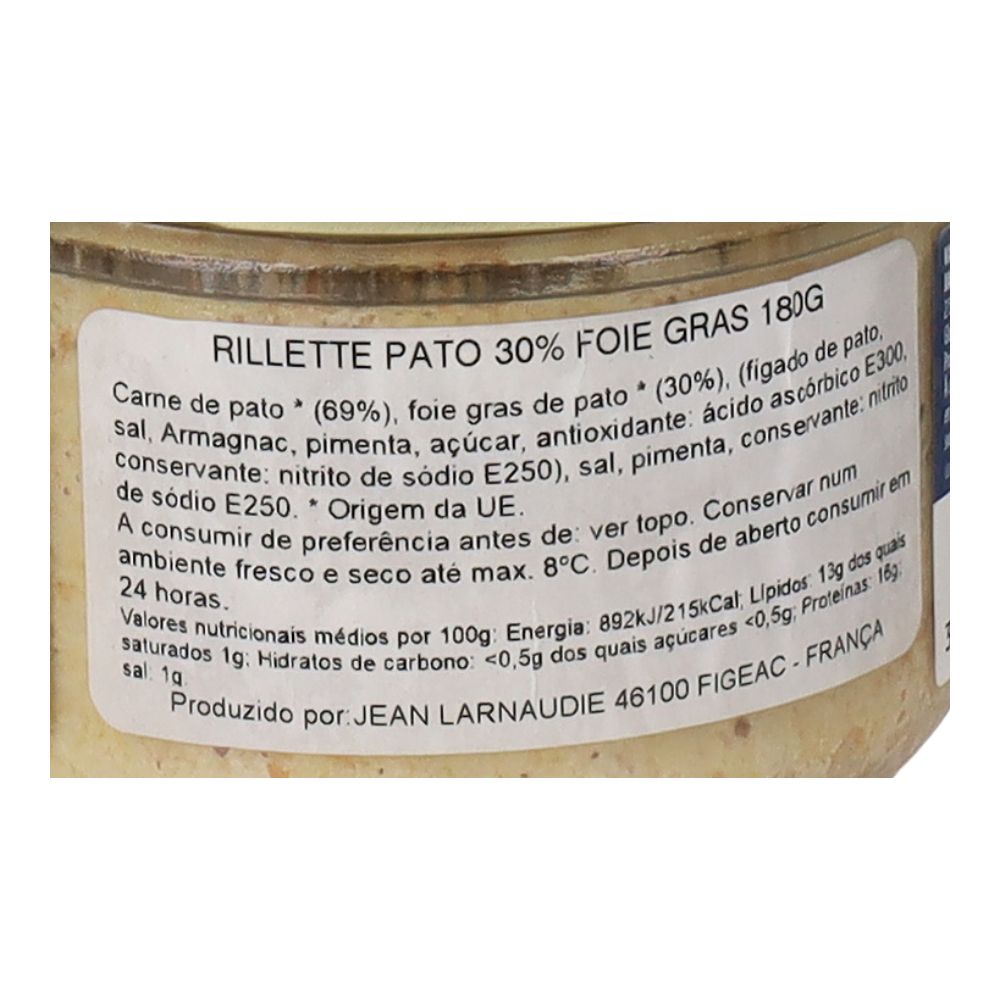  - Rillettes Larnaudie Duck 30% Foie Gras 180g (2)