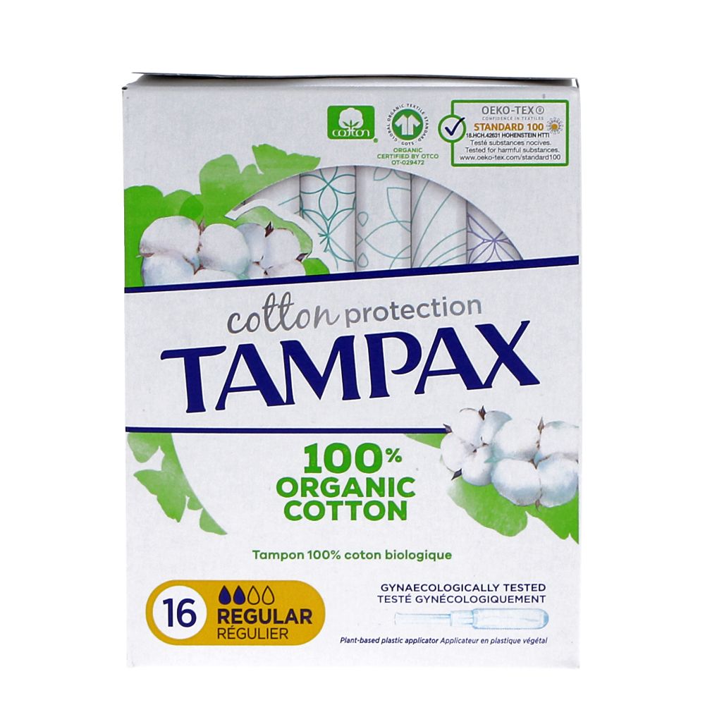  - Tampax Organic Cotton Regular Tampons 16 pc (1)