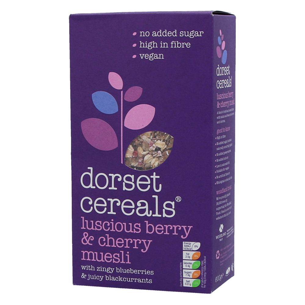  - Dorset Cereals Lucious Berry & Cherry Muesli 600 g (1)